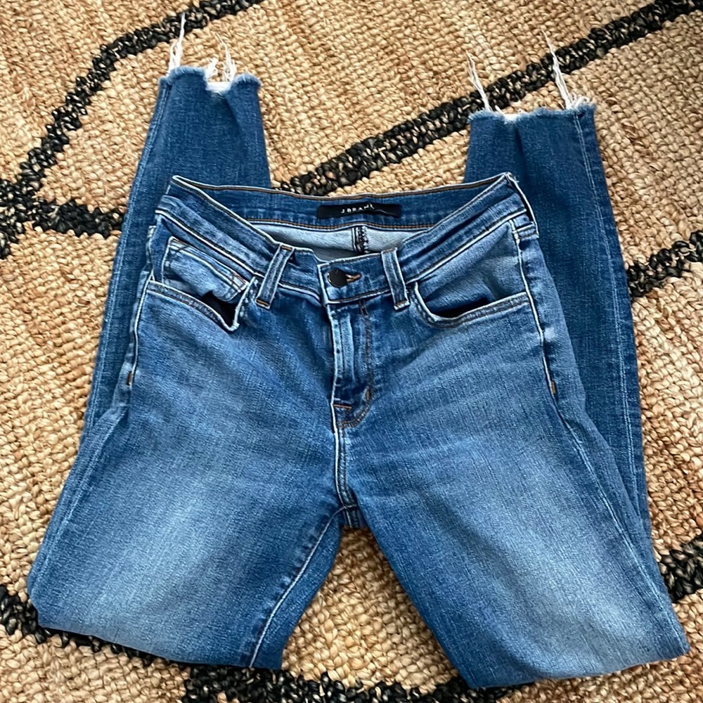 J Brand mid rise skinny jeans